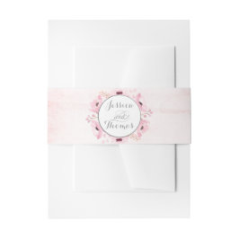 Faixa Decorativa Para Convite Coleção de Casamentos Florais de primavera Pinks W
