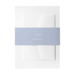 Faixa Decorativa Para Convite Convite de casamento azul empoeirado boho banda de