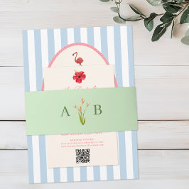 Faixa Decorativa Para Convite Convite de Casamento Floral Botânico Tropical