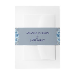 Faixa Decorativa Para Convite Convite de Casamento Minimalista Azul Empoeirado P