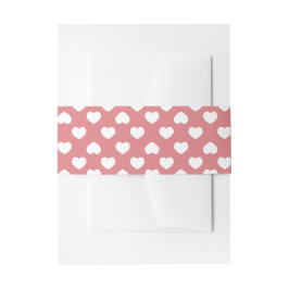 Faixa Decorativa Para Convite Corações Rosa Minimalista