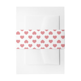 Faixa Decorativa Para Convite Corações Rosa Simples Minimalista