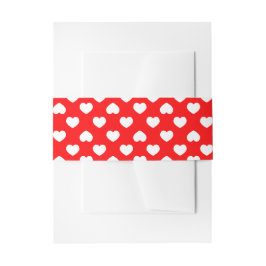 Faixa Decorativa Para Convite Corações Vermelhos Minimalistas