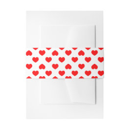 Faixa Decorativa Para Convite Corações Vermelhos Minimalistas Simples