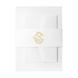 Faixa Decorativa Para Convite CORES EDITÁVEIS CS Monograma SC Monograma Belly Ba
