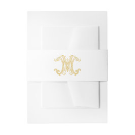 Faixa Decorativa Para Convite CORES EDITÁVEIS MW Monograma WM Monograma Belly Ba