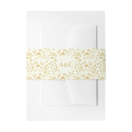 Faixa Decorativa Para Convite Cream Floral Invitation Banda