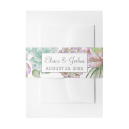 Faixa Decorativa Para Convite Desert Cactus - banda de bumbum de convite suculen