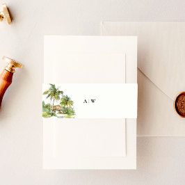 Faixa Decorativa Para Convite Destino tropical