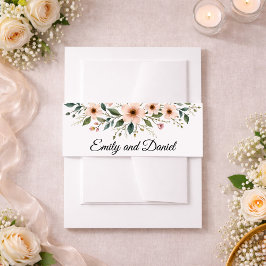 Faixa Decorativa Para Convite Elegant Anemone Wildflower Wedding Invitation