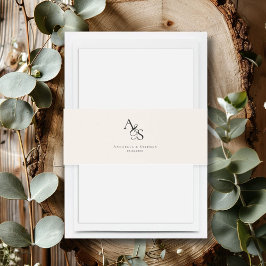 Faixa Decorativa Para Convite Elegante, Clássico, Monograma, Casamento