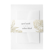 ELEGANTE CLASSY LUXE GOLD FOIL FLORAL CASAMENTO