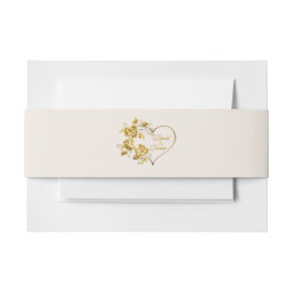 Faixa Decorativa Para Convite Elegante Dourada Cena de Convite Personalizado