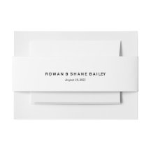 Elegante faixa de barriga de casamento em preto e 