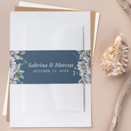 Faixa Decorativa Para Convite Envelope de Casamento Personalizado Elegante Daisy