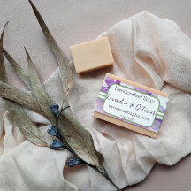 Etiqueta de Sabão de Aquarela Sage & Lavendar