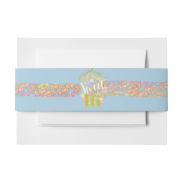 Faixa Decorativa Para Convite Fairytale Princess Glitter Sweet dezesseis