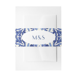 Faixa Decorativa Para Convite faixa ventral de convite azul italiano simples