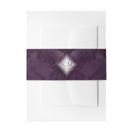 Faixa Decorativa Para Convite Fine Lines Dourado Abstrato Wedding V2 Plum ID867