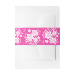 Faixa Decorativa Para Convite Fuchsia White Chinoiserie Casamento de Avó