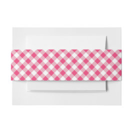 Faixa Decorativa Para Convite Gingham Red White