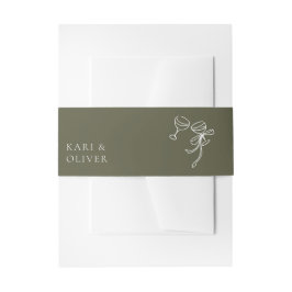 Faixa Decorativa Para Convite HEIDI Olive Green - Banda de Belly