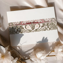 Iniciais de Belly Banda Art Nouveau Mucha Monogram