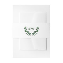 Faixa Decorativa Para Convite Iniciais de Ramos Verdes