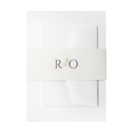 Faixa Decorativa Para Convite Ivory | Chic Couple Initials Wedding Invitation 