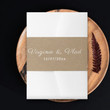 Kraft & Rustic Wedation Belly Banda