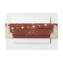 Faixa Decorativa Para Convite Madeira russa | Luzes de cordas | Casamento de árv