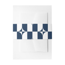 Moderno do século médio azul e branco