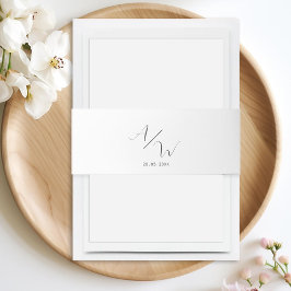 Faixa Decorativa Para Convite Monogram Invitation Belly Band