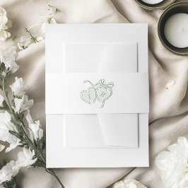 Faixa Decorativa Para Convite Monograma Caprichoso de Corações Desenhados à Mão