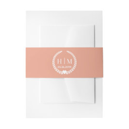 Faixa Decorativa Para Convite Monograma de Noiva Elegante Simples e Iniciais de