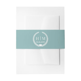 Faixa Decorativa Para Convite Monograma de Noiva Elegante Simples e Iniciais de