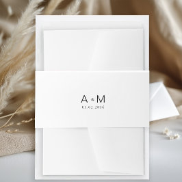Faixa Decorativa Para Convite Monograma Mínimo Branco