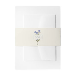 Faixa Decorativa Para Convite Natas doces de ervilha e Casamento Floral Azul