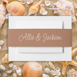 Faixa Decorativa Para Convite Nomes de Casamento em Letra Brown Script