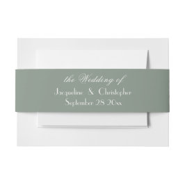 Faixa Decorativa Para Convite Nomes de Script Clássico Casamento Verde Legante S