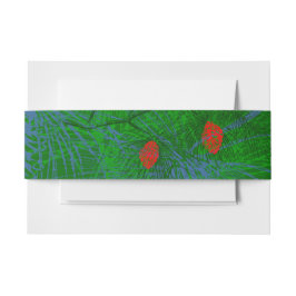 Faixa Decorativa Para Convite Padrão de Pinhas Verde Azul Vermelho