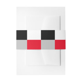 Faixa Decorativa Para Convite Padrão de tabuleiro de xadrez editável