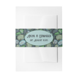 Faixa Decorativa Para Convite Pebolhas de água - banda vertical de barriga de ca