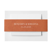 Personalização de Casamento Laranja Queimado Elega
