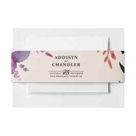 Faixa Decorativa Para Convite Púrpura Encantada + Casamento Floral de Halloween