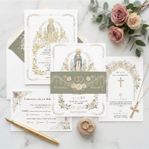 Rosas Católicas Alianças de Casamento Terço Verde