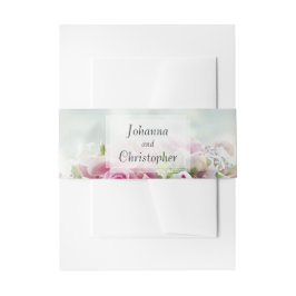Faixa Decorativa Para Convite Rosas Rosa Casando Banda de Belly de Convite