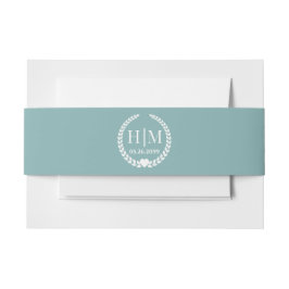 Faixa Decorativa Para Convite Simples Noiva Elegante e Monograma de Groom