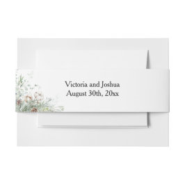 Faixa Decorativa Para Convite Snowy Greenery
