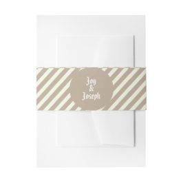Faixa Decorativa Para Convite Tans Modernos e Stripes Brancas com Casamento de N